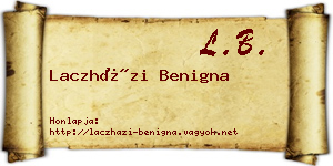 Laczházi Benigna névjegykártya